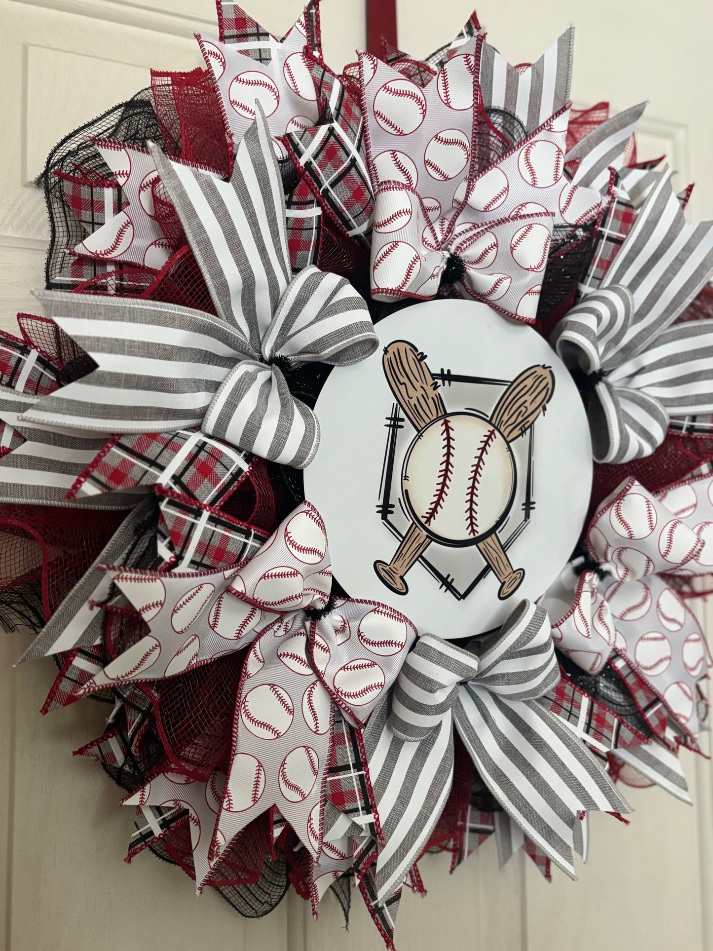 Handmade Homeplate Baseball Wreath