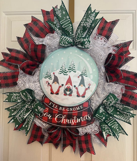 Custom Handmade Gnome for Christmas Wreath