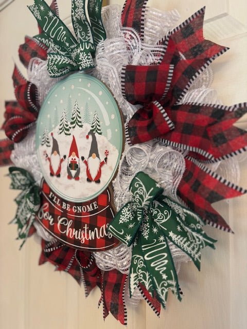 Custom Handmade Gnome for Christmas Wreath