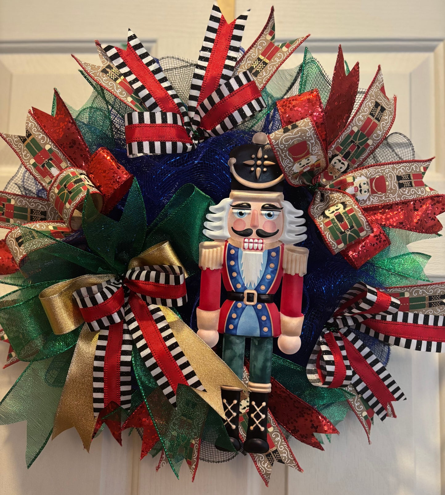 Classic Color Nutcracker Handmade Custom Wreath
