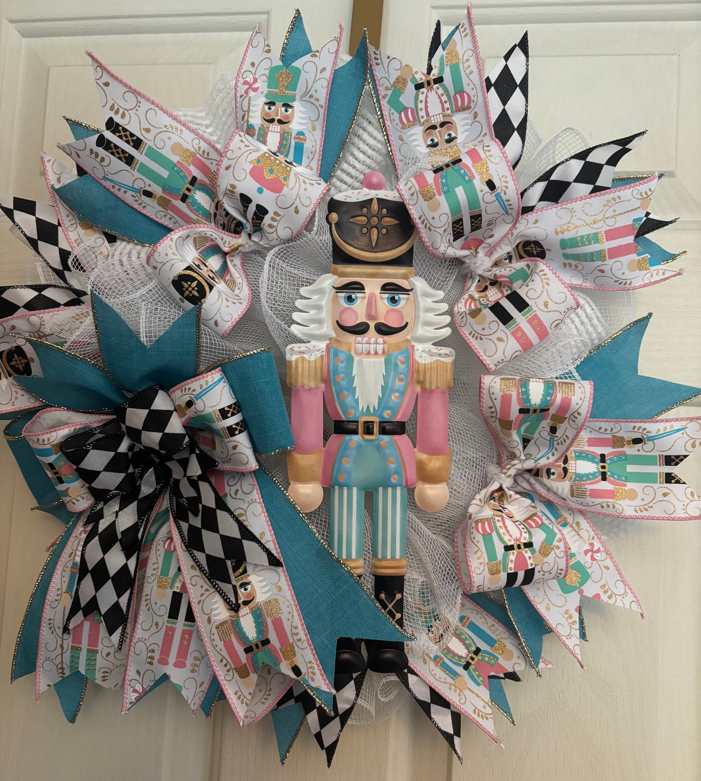 Pastel Nutcracker Handmade Custom Wreath