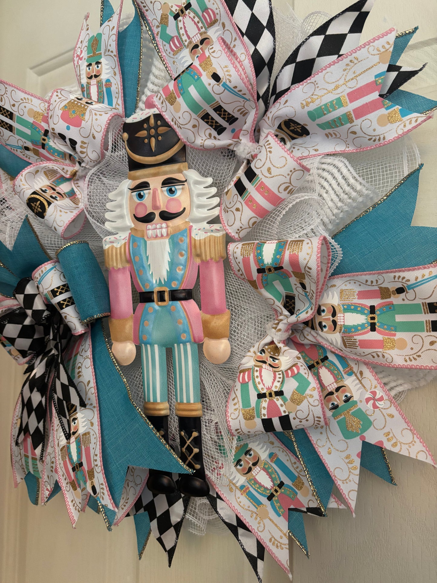 Pastel Nutcracker Handmade Custom Wreath