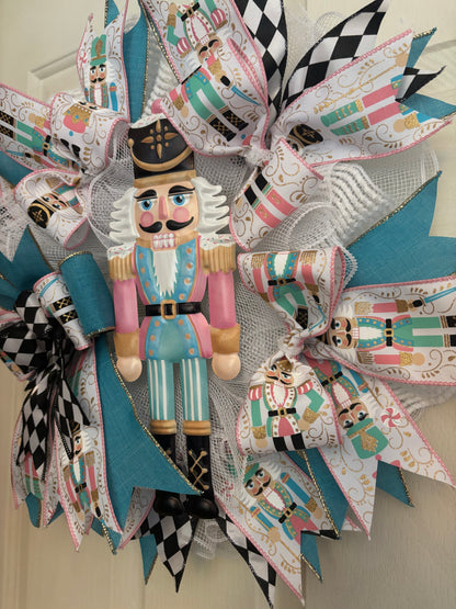 Pastel Nutcracker Handmade Custom Wreath