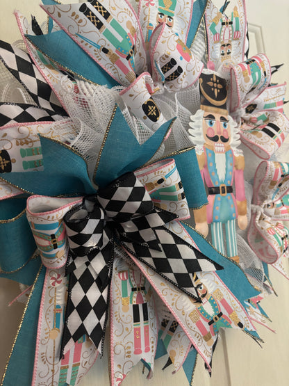 Pastel Nutcracker Handmade Custom Wreath
