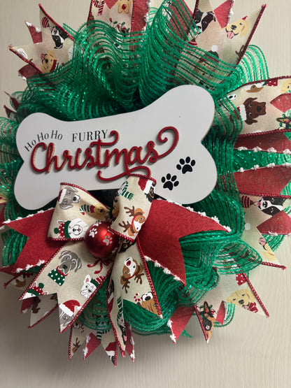 Furry Christmas Handmade Custom Wreath