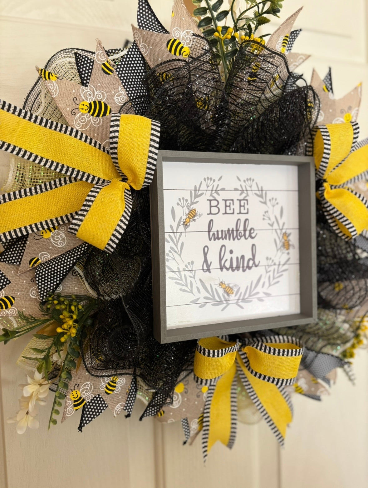 Bee Humble & Kind Handmade Custom Wreath