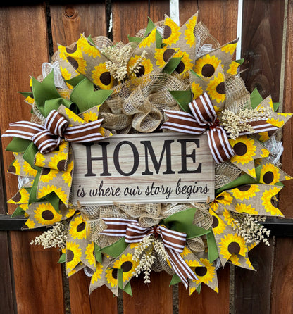 Home Is Where Our Story Begins Handmade Everyday Wreath