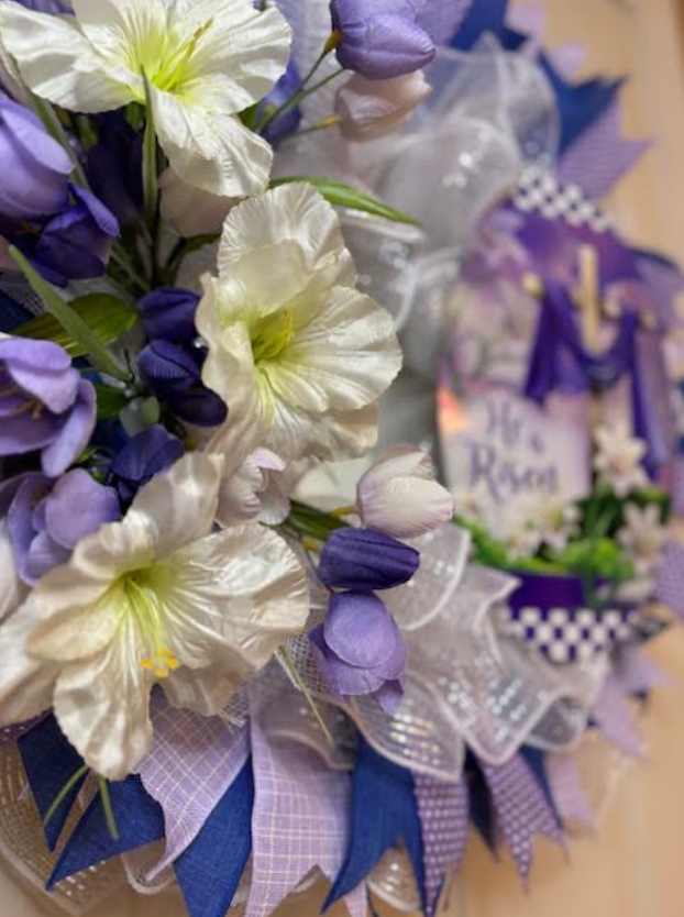 Custom Handmade Easter 'He is Risen' Wreath