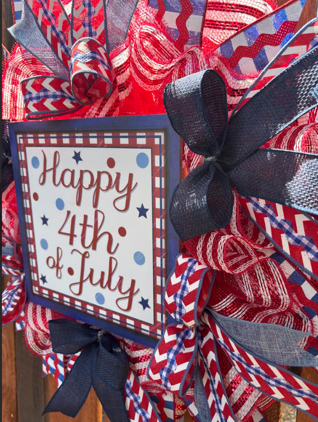 Happy 4th of July Handmade Wreath