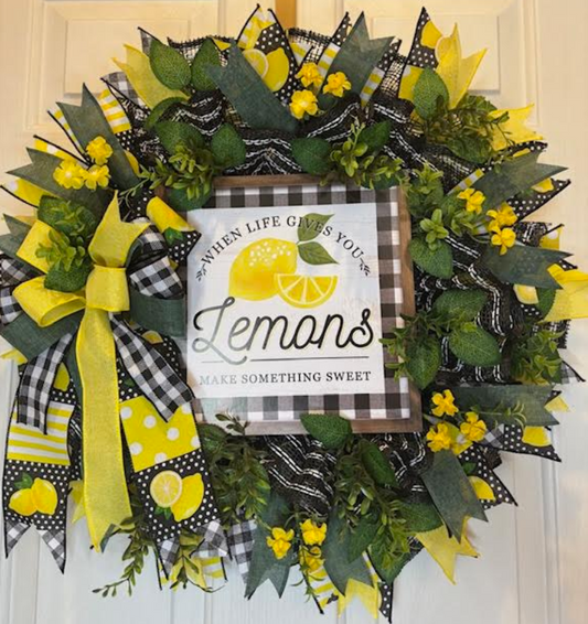 When Life Gives you Lemons Handmade Custom Wreath