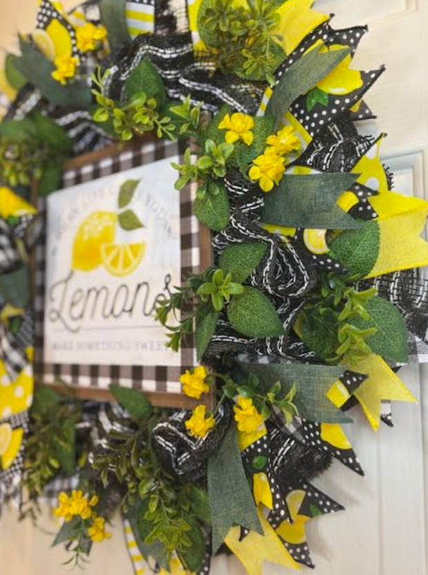 When Life Gives you Lemons Handmade Custom Wreath