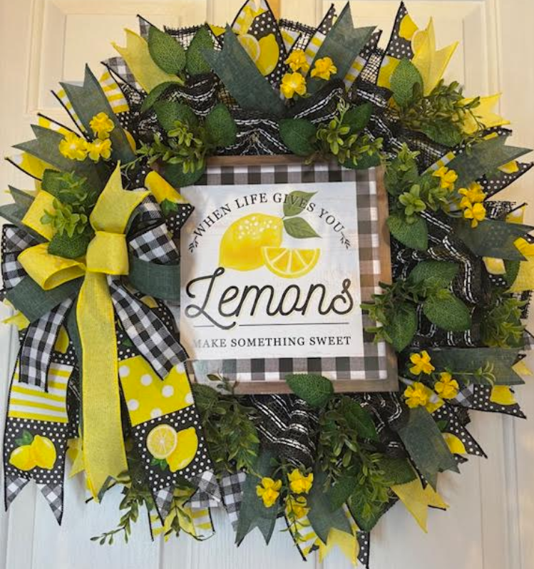 When Life Gives you Lemons Handmade Custom Wreath