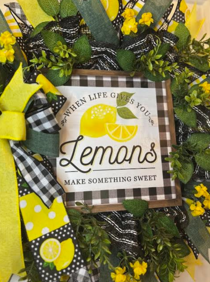 When Life Gives you Lemons Handmade Custom Wreath