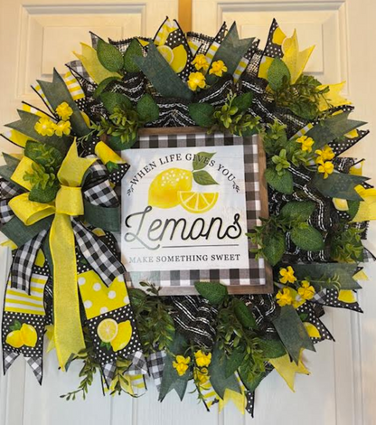 When Life Gives you Lemons Handmade Custom Wreath