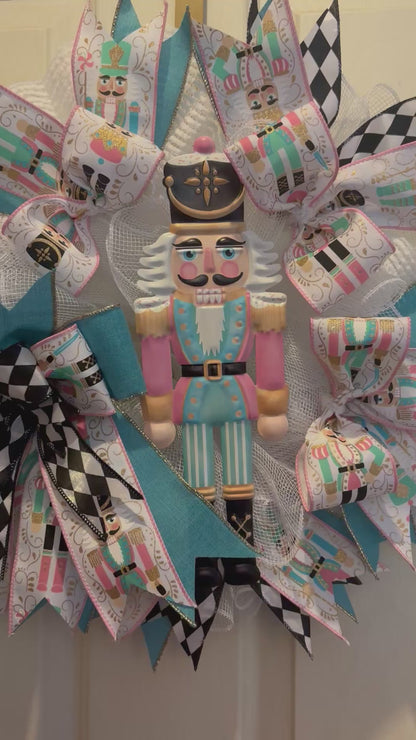 Pastel Nutcracker Handmade Custom Wreath
